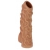 Телесная насадка с венками и открытой головкой Nude Sleeve M - 12 см. - KOKOS - в Улан-Удэ купить с доставкой
