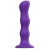 Фиолетовая насадка Strap-On-Me Dildo Geisha Balls size XL - Strap-on-me - купить с доставкой в Улан-Удэ