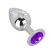 Большой плаг из стали с фиолетовым кристаллом Violet Dream - 9,5 см. - Erotic Fantasy - купить с доставкой в Улан-Удэ