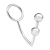 Кольцо на пенис с анальным стимулятором Two Bead Stainless Steel Anal Hook   Cock Ring - BlueLine - в Улан-Удэ купить с доставкой