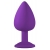 Большая фиолетовая анальная пробка Emotions Cutie Large с голубым кристаллом - 10 см. - Lola Games - купить с доставкой в Улан-Удэ