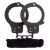 Чёрные наручники из листового металла в комплекте с веревкой BONDX METAL CUFFS LOVE ROPE SET - Dream Toys - купить с доставкой в Улан-Удэ