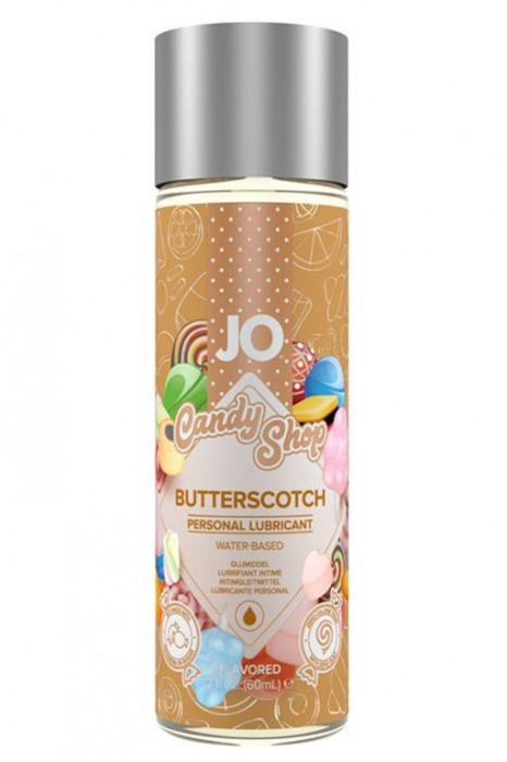Смазка на водной основе Candy Shop Butterscotch с ароматом ирисок - 60 мл. - System JO - купить с доставкой в Улан-Удэ