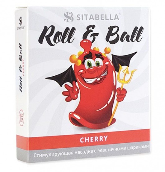 Стимулирующий презерватив-насадка Roll   Ball Cherry - Sitabella - купить с доставкой в Улан-Удэ
