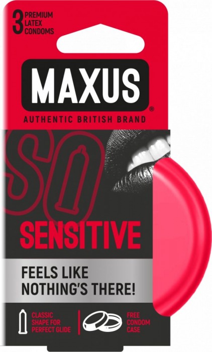 Ультратонкие презервативы в железном кейсе MAXUS Sensitive - 3 шт. - Maxus - купить с доставкой в Улан-Удэ