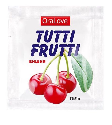 Пробник гель-смазки Tutti-frutti с вишнёвым вкусом - 4 гр. - Биоритм - купить с доставкой в Улан-Удэ