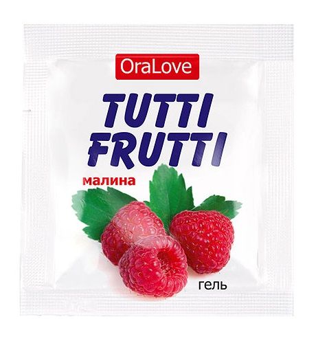 Пробник гель-смазки Tutti-frutti с малиновым вкусом - 4 гр. - Биоритм - купить с доставкой в Улан-Удэ