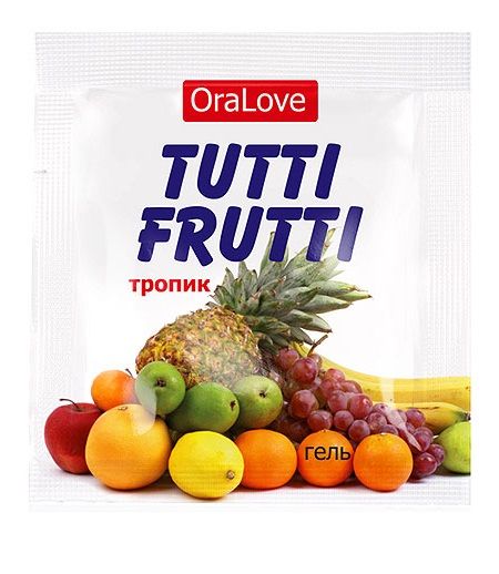 Пробник гель-смазки Tutti-frutti со вкусом тропических фруктов - 4 гр. - Биоритм - купить с доставкой в Улан-Удэ