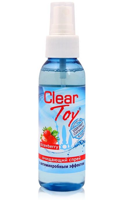 Очищающий спрей для игрушек CLEAR TOY Strawberry - 100 мл. - Биоритм - купить с доставкой в Улан-Удэ
