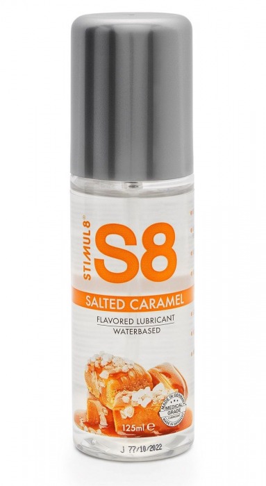 Смазка на водной основе S8 Flavored Lube со вкусом соленой карамели - 125 мл. - Stimul8 - купить с доставкой в Улан-Удэ