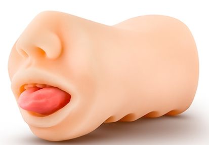 Телесный мастурбатор-ротик с язычком Oral Anne - Blush Novelties - в Улан-Удэ купить с доставкой