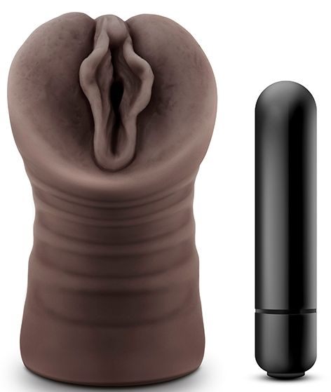 Коричневый мастурбатор-вагина Alexis - Blush Novelties - в Улан-Удэ купить с доставкой