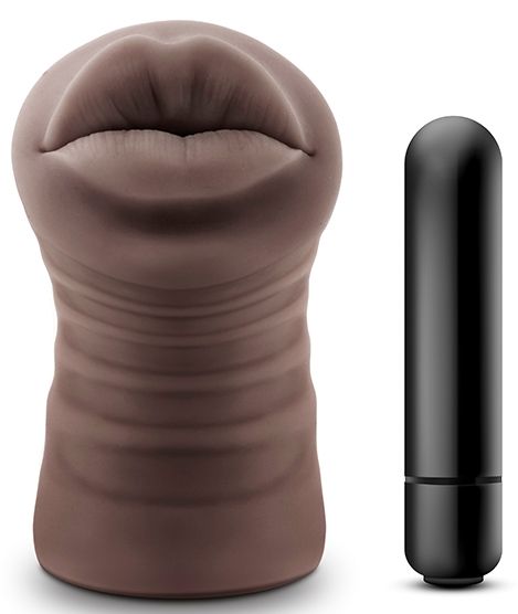 Коричневый мастурбатор-ротик Renee - Blush Novelties - в Улан-Удэ купить с доставкой
