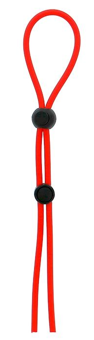 Красное лассо на пенис с двумя бусинами STRETCHY LASSO CAGE - Dream Toys - в Улан-Удэ купить с доставкой