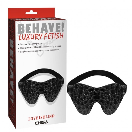 Черная маска на глаза Behave - Chisa - купить с доставкой в Улан-Удэ
