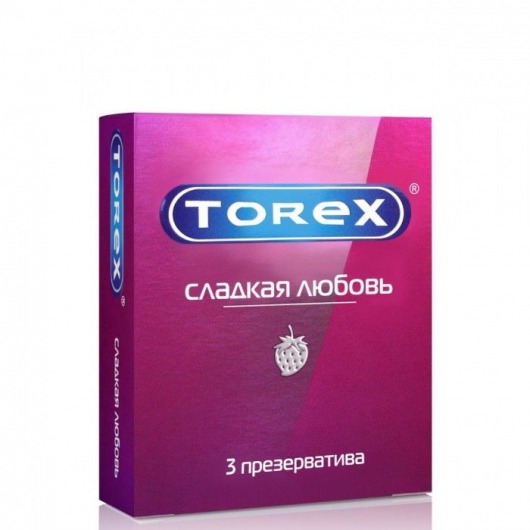 Презервативы Torex  Сладкая любовь  с ароматом клубники - 3 шт. - Torex - купить с доставкой в Улан-Удэ