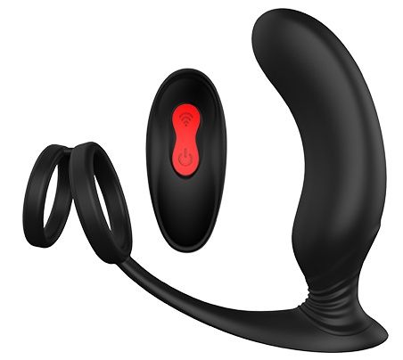 Черный массажер простаты REMOTE P-PLEASER - Dream Toys - в Улан-Удэ купить с доставкой