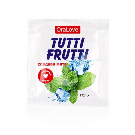 Пробник гель-смазки Tutti-frutti со вкусом мяты - 4 гр. - Биоритм - купить с доставкой в Улан-Удэ