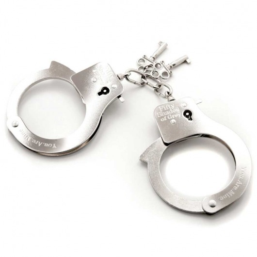 Металлические наручники Metal Handcuffs - Fifty Shades of Grey - купить с доставкой в Улан-Удэ