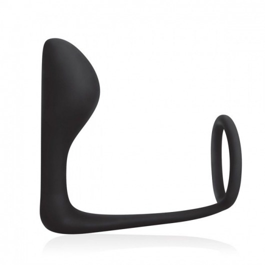 Стимулятор простаты с фиксацией эрекционным кольцом Prostate Gear - BlueLine - в Улан-Удэ купить с доставкой