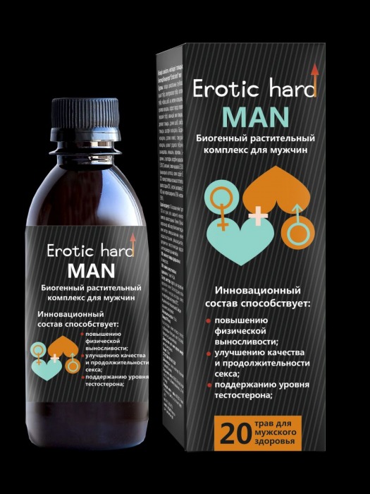 Мужской биогенный концентрат для усиления эрекции Erotic hard Man - 250 мл. - Erotic Hard - купить с доставкой в Улан-Удэ