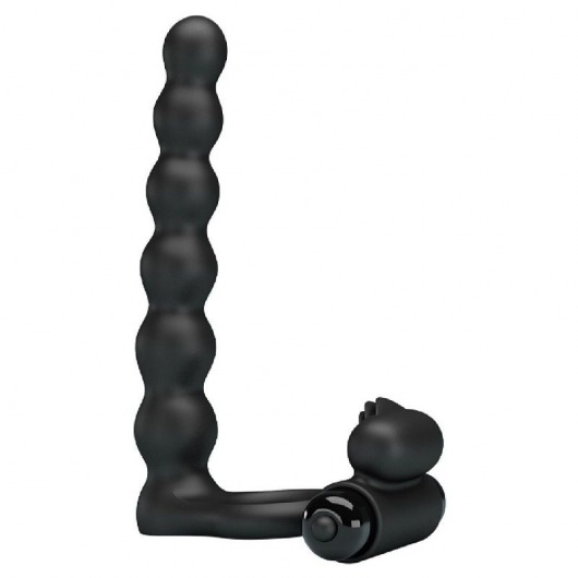 Черная насадка для двойной стимуляции Hercules Penis Sheath III - 15,3 см. - Baile - купить с доставкой в Улан-Удэ
