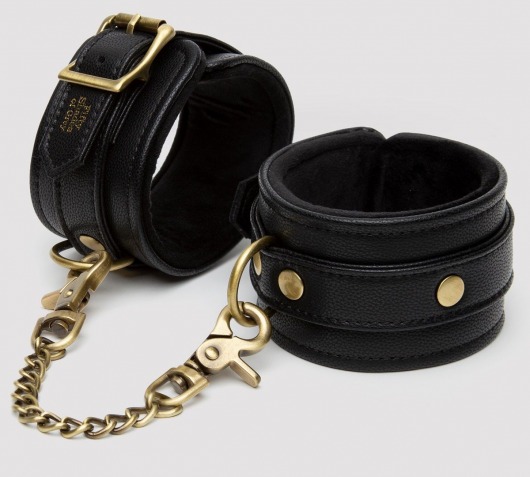 Черные оковы на ноги Bound to You Faux Leather Ankle Cuffs - Fifty Shades of Grey - купить с доставкой в Улан-Удэ