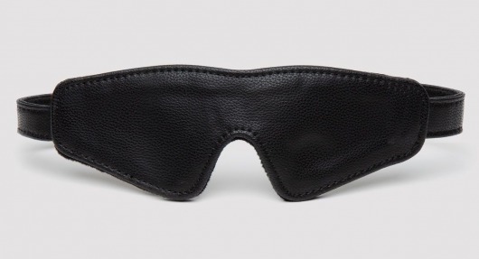 Черная плотная маска на глаза Bound to You Faux Leather Blindfold - Fifty Shades of Grey - купить с доставкой в Улан-Удэ