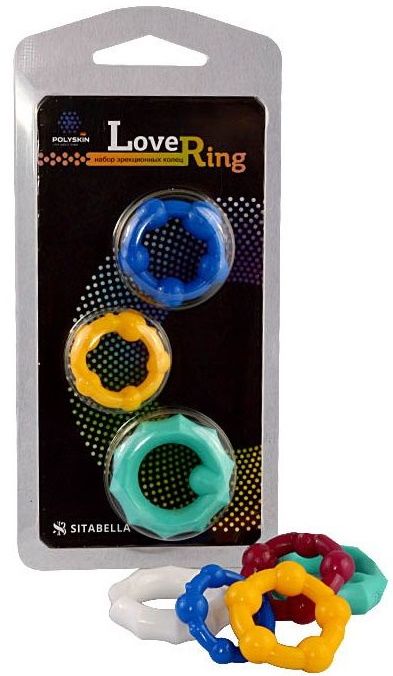 Набор из 3 цветных эрекционных колец Love Ring - Sitabella - в Улан-Удэ купить с доставкой