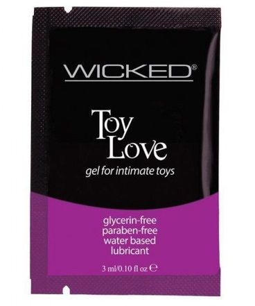 Лубрикант на водной основе для использования с игрушками WICKED Toy Love - 3 мл. - Wicked - купить с доставкой в Улан-Удэ