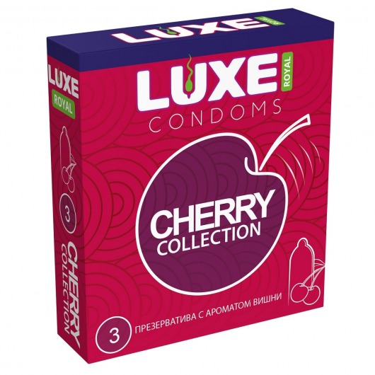 Презервативы с ароматом вишни LUXE Royal Cherry Collection - 3 шт. - Luxe - купить с доставкой в Улан-Удэ