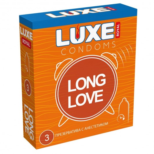Презервативы с продлевающим эффектом LUXE Royal Long Love - 3 шт. - Luxe - купить с доставкой в Улан-Удэ