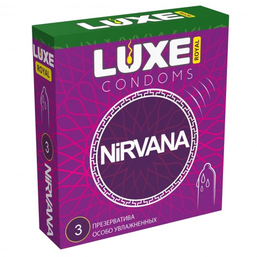 Презервативы с увеличенным количеством смазки LUXE Royal Nirvana - 3 шт. - Luxe - купить с доставкой в Улан-Удэ
