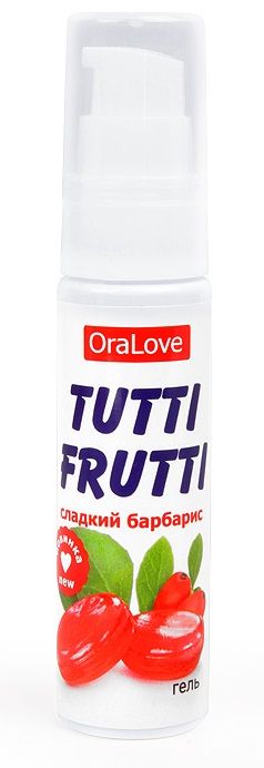 Гель-смазка Tutti-frutti со вкусом барбариса - 30 гр. - Биоритм - купить с доставкой в Улан-Удэ