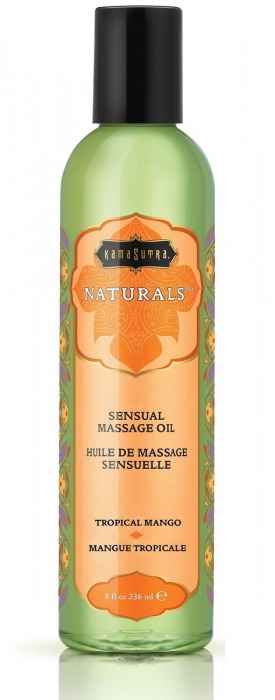 Массажное масло Naturals Tropical Mango с ароматом манго - 236 мл. - Kama Sutra - купить с доставкой в Улан-Удэ