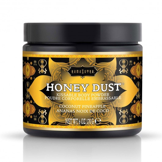 Пудра для тела Honey Dust Body Powder с ароматом кокоса и ананаса - 170 гр. - Kama Sutra - купить с доставкой в Улан-Удэ