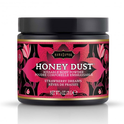Пудра для тела Honey Dust Body Powder с ароматом клубники - 170 гр. - Kama Sutra - купить с доставкой в Улан-Удэ