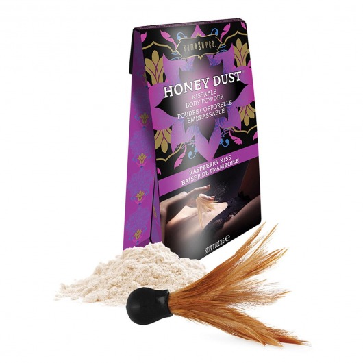 Пудра для тела Honey Dust Body Powder с ароматом малины - 28 гр. - Kama Sutra - купить с доставкой в Улан-Удэ