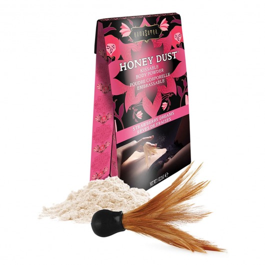 Пудра для тела Honey Dust Body Powder с ароматом клубники - 28 гр. - Kama Sutra - купить с доставкой в Улан-Удэ