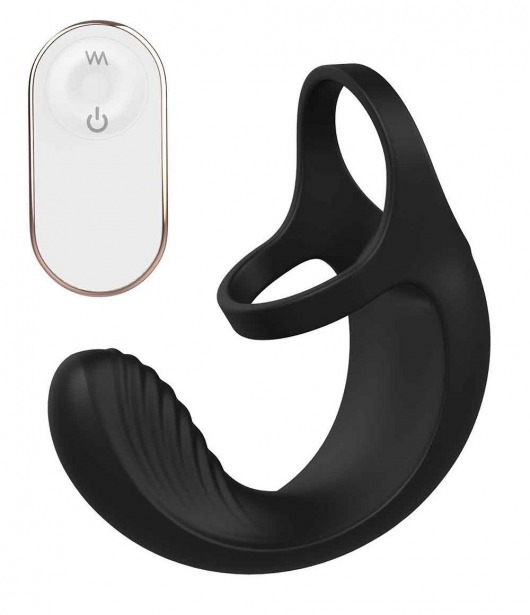 Черный анальный стимулятор с эрекционными кольцами Remote Couple Teaser - Dream Toys - в Улан-Удэ купить с доставкой