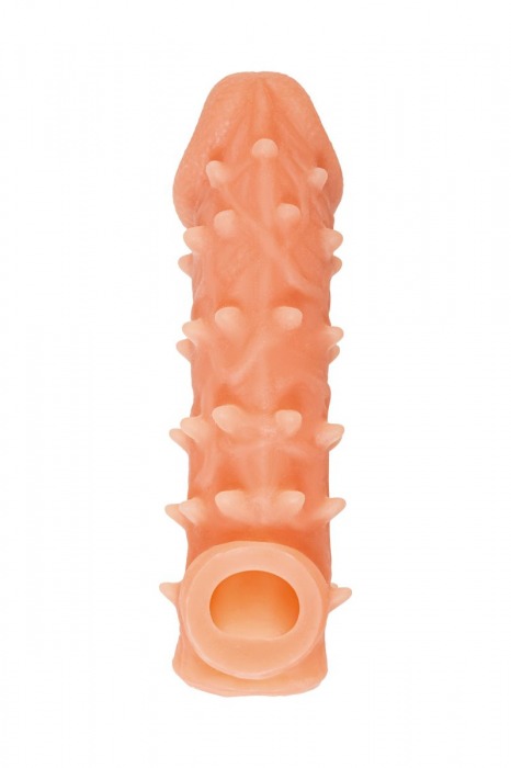 Телесная закрытая насадка с пупырышками Cock Sleeve Size M - 15,6 см. - KOKOS - в Улан-Удэ купить с доставкой