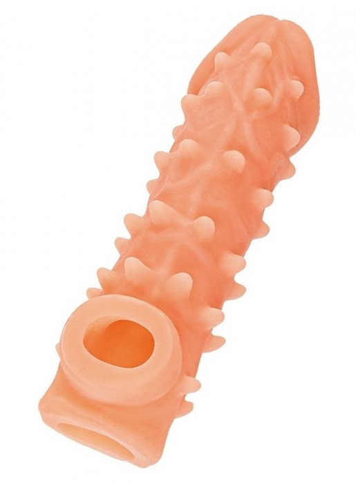 Телесная закрытая насадка с пупырышками Cock Sleeve Size L - 17,6 см. - KOKOS - в Улан-Удэ купить с доставкой