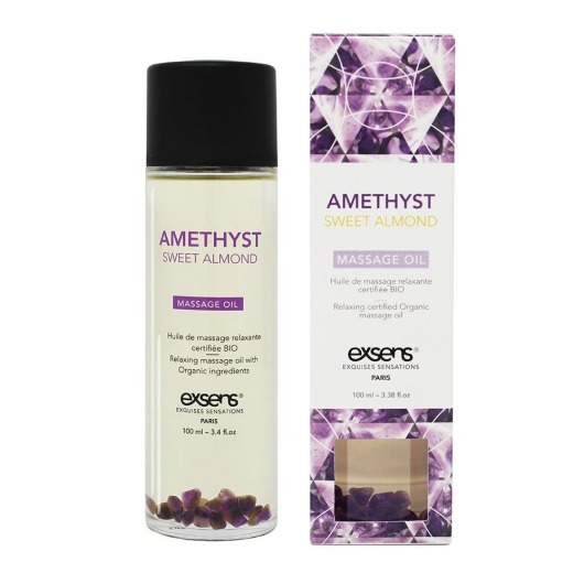 Органическое массажное масло AMETHYST SWEET ALMOND - 100 мл. - Exsens - купить с доставкой в Улан-Удэ