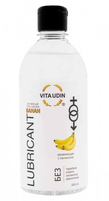 Интимный гель-смазка на водной основе VITA UDIN с ароматом банана - 500 мл. - VITA UDIN - купить с доставкой в Улан-Удэ