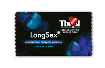 Пролонгирующий крем LongSex в одноразовой упаковке - 1,5 гр. - Биоритм - купить с доставкой в Улан-Удэ
