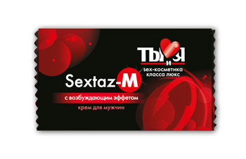 Возбуждающий крем Sextaz-M для мужчин в одноразовой упаковке - 1,5 гр. - Биоритм - купить с доставкой в Улан-Удэ