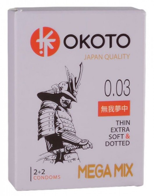 Набор из 4 презервативов OKOTO MegaMIX - Sitabella - купить с доставкой в Улан-Удэ