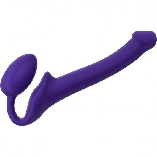 Фиолетовый безремневой страпон Silicone Bendable Strap-On - size S - Strap-on-me - купить с доставкой в Улан-Удэ