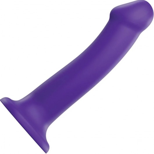 Фиолетовый фаллоимитатор-насадка Strap-On-Me Dildo Dual Density size L - 19 см. - Strap-on-me - купить с доставкой в Улан-Удэ