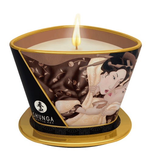 Массажная свеча Intoxicatin Chocolate с ароматом шоколада - 170 мл. - Shunga - купить с доставкой в Улан-Удэ